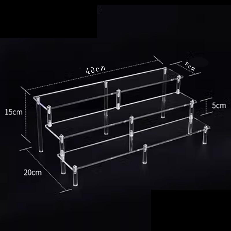 Acrylic Multi-layer Trapezoidal Display Stand for Figures & Jewelry