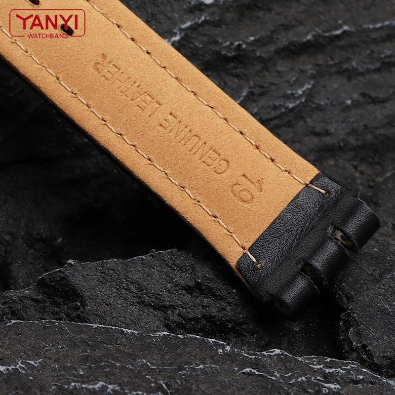 Swatch Leather Bracelet Genuine For Watchband 17mm 19mm Toothed Interface Wristwatches Band Men Women Sport Leather Watch Strap