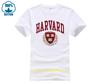 T-shirt Harvard per Adulti Bianca Manica Corta Maglietta Grafica Universitaria Per Uomini Donne