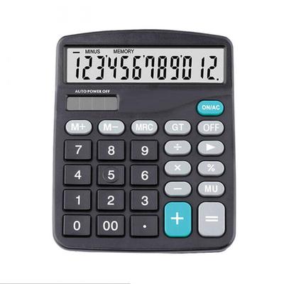 Black 12 Digit Large Screen Calculator Fashion Computer Financial AccountingWGHK2298a