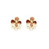 Super Fairy Versatile Drop Glaze Gardenia Stud Earrings Korean Sweet Temperament Flower Earrings Niche Ear Jewelry