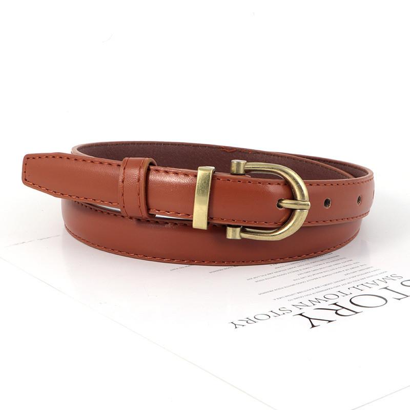 Leather Vintage Belt Women Versatile Decorative Waistband Casual Strap Jeans
