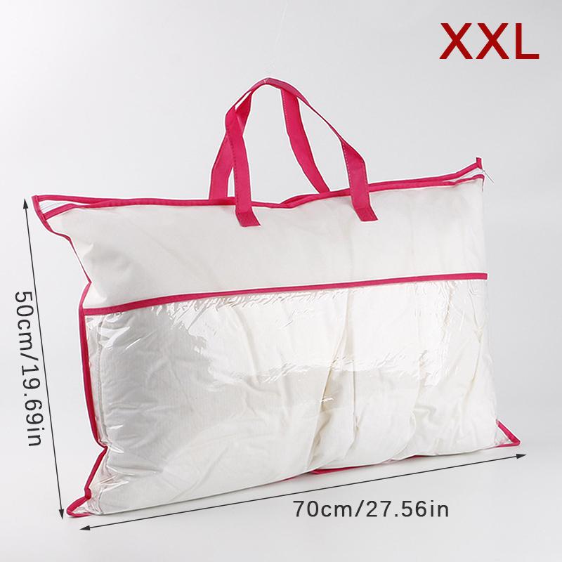 Průhledný netkaný polštář, balená přikrývka, deka, zip, prachotěsný úložný vak, domácí organizér, taška, nákupní taška, různé velikosti