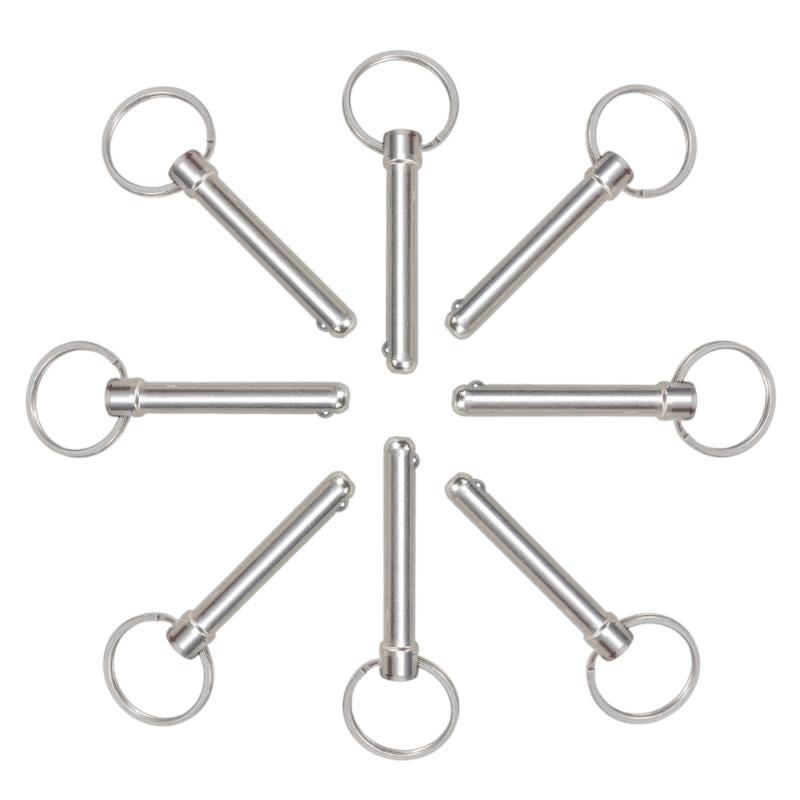 Förpackning med 10 Snabbkopplingspinnar i Kolstål 8x60mm Kulanordning Låspinnar för Enkel Användning