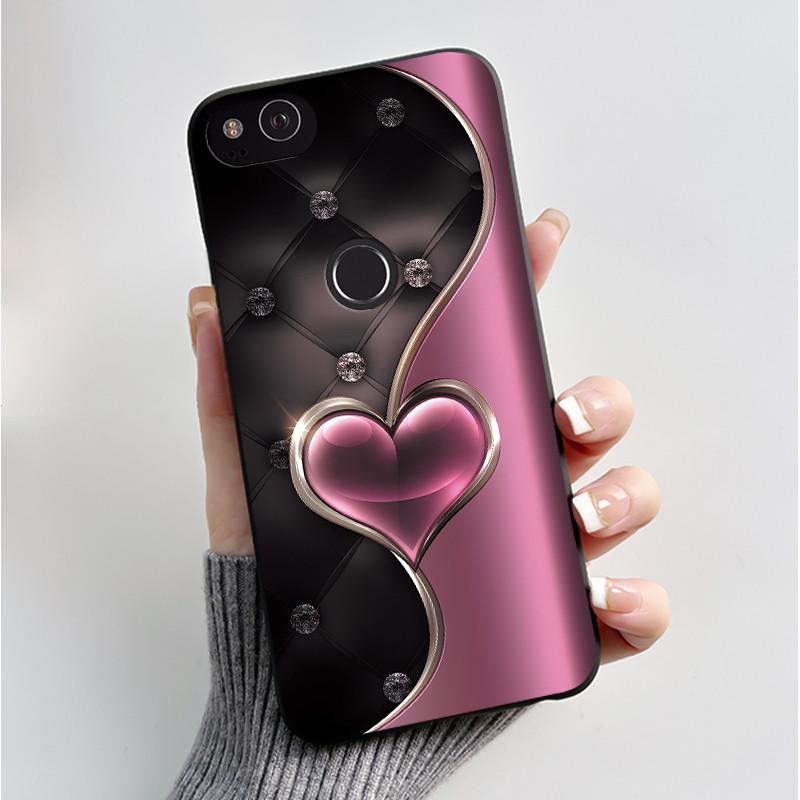 Für Google Pixel 2 Hülle Weicher Schwarzer Silikon-Stoßfänger Schmetterling Handyhülle für Googe Pixel2 2XL Pixel2XL 2 XL Hüllen Fundas Coque