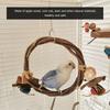 Wooden Bird Swing Perch Branch Woven   Colorful Food Colou    Hanging Swing Toy for   Pet Bird
