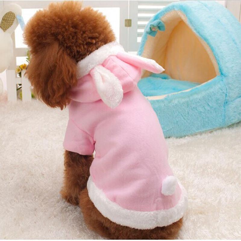 Cute Rabbit Style Pet Cotton Coat Cat Warm Sweater Dog Hoodie Coat Bunny Costume Cute Rabbit Style Pet Cotton Coat Cat Warm Sweater Dog Hoodie Coat Bunny Costume