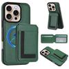 For Iphone 11 12 13 14 Pro Max 7 8 Plus SE 2 3 2022 Case Protective Cover Card Holder Stand Coin Magnetic Wallet Supports Wireless Charging