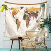 Akvarel Mapa světa Tapiserie Abstraktní umění Obraz Závěsná Tapestry Tapestry Beach Throw Deka Jóga Mat Badsheet