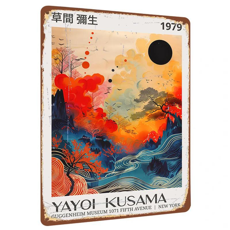 Yayoi Kusama  Reproduction Metal Wall Art Modern Home Decor Guggenheim Museum New York Limited Edition 20x30cm（7.8x11.8inch）