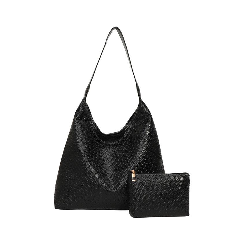 Casual large capacity shoulder bag summer fashion popular woven commuter simple retro tote bag