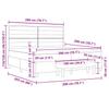 Box Spring Bed with Mattress Dark Gray 200 x 200 cm Fabric