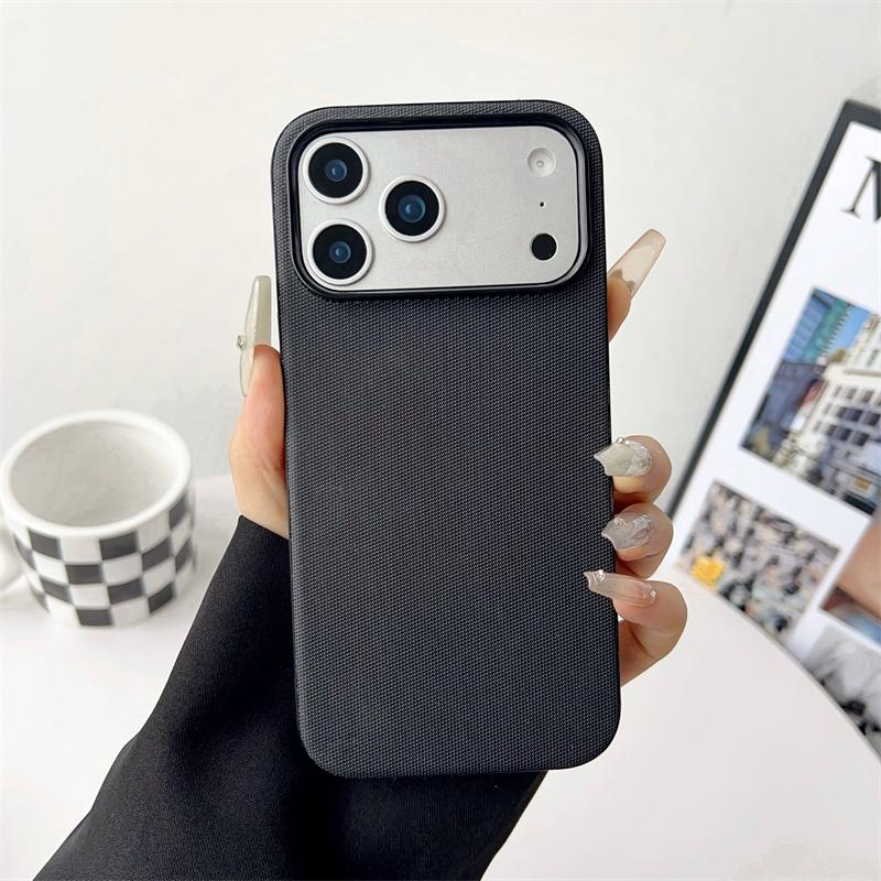 

Tech Fabric Woven Magnetic Phone Case for Magsafe IPhone 17 Air 16 15 14 13 Pro Max 17Pro 16Pro 17Air Mag Safe Shockproof Cover iPhone 15 Pro чорний