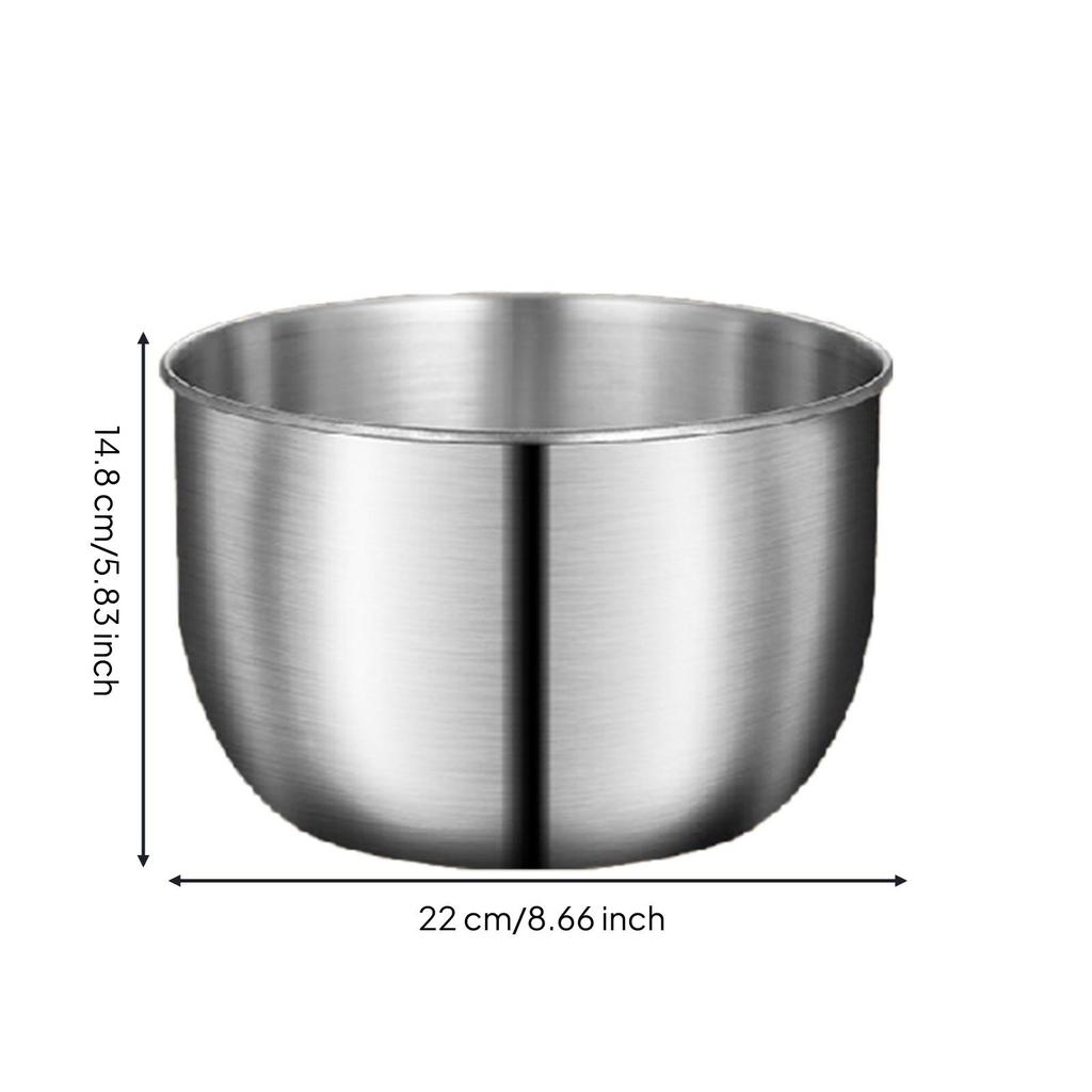 Stainless Steel Mixing Bowl Durable 5 L Lightweight for Bakery