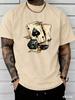 2026 Summer New Style Unisexs Pure Cotton Tshirt with Simple Poker Pattern Print Street Casual Fashion Comfortable and Soft
