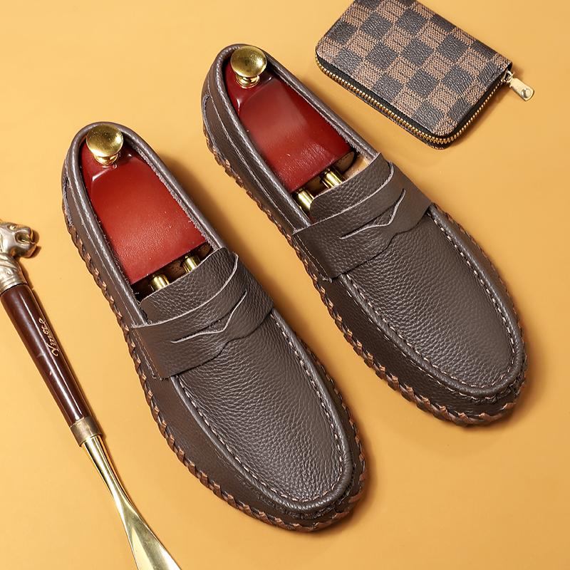Men's Shoes Casual Formal Loafers Moccasins Italian Breathable Slip on Male Boat Shoes