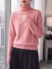 Retro Elegant High-Neck Pure Wool Sweater - Soft, Skin-Friendly, Warm, and Versatile for Autumn/Winter