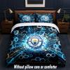 Manchester City Design Bed Bedding Set 1 Duvet Cover + 2 Pillowcases Soft Breathable Household Bed Linens