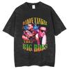 Hip Hop Streetwear Portrait Print T Shirt Vintage Harajuku Oversized Tees Cotton Fashion Washed Short Sleeve Tops