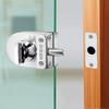 Semi-circular Stainless Steel Glass Lock No-drilling Sliding Door Locks Office Frameless Glass Clip Interior Security Door Latch