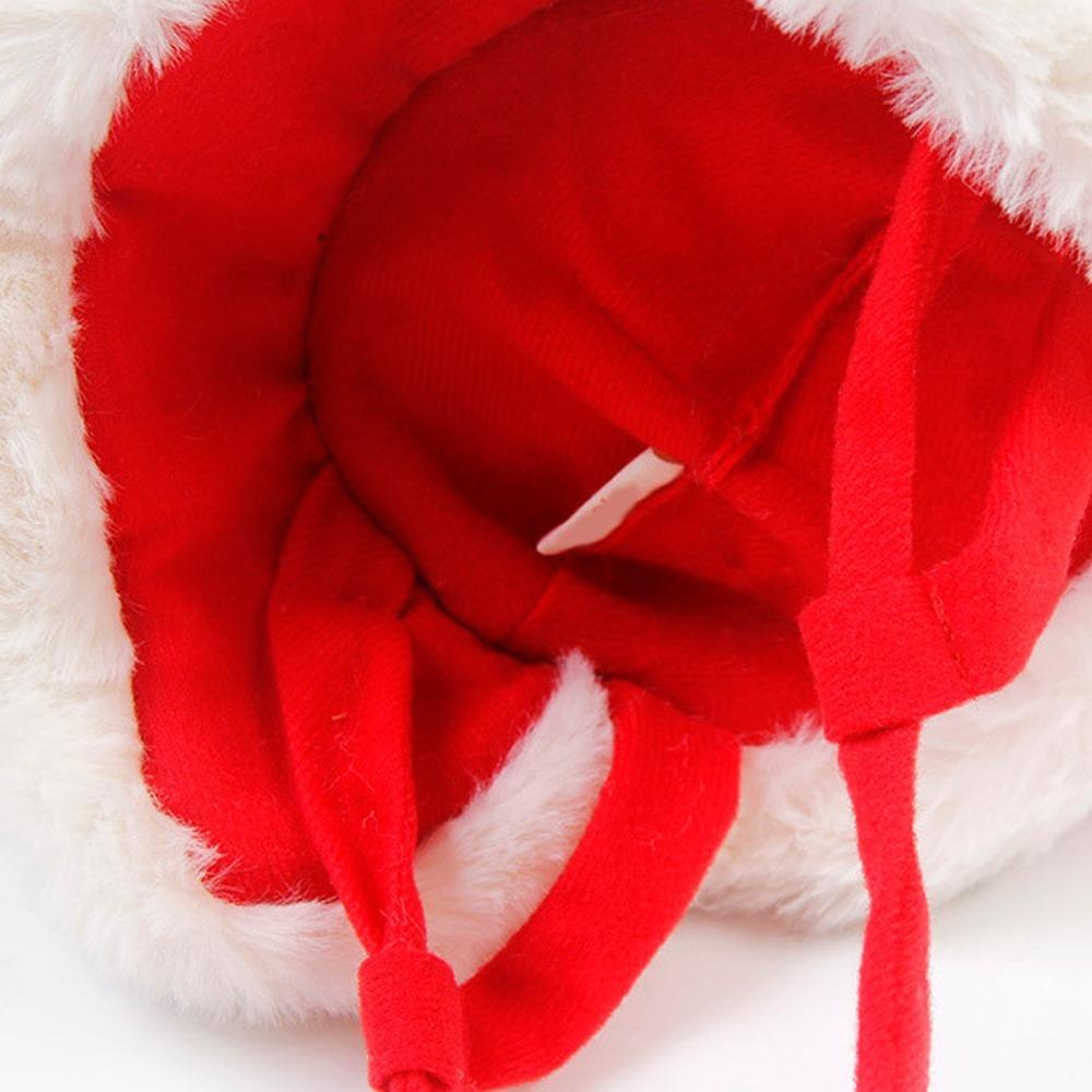 Warm Dog Lion Dance Hat Adjustable Celebration Pet Hat for New Year Christmas Holiday