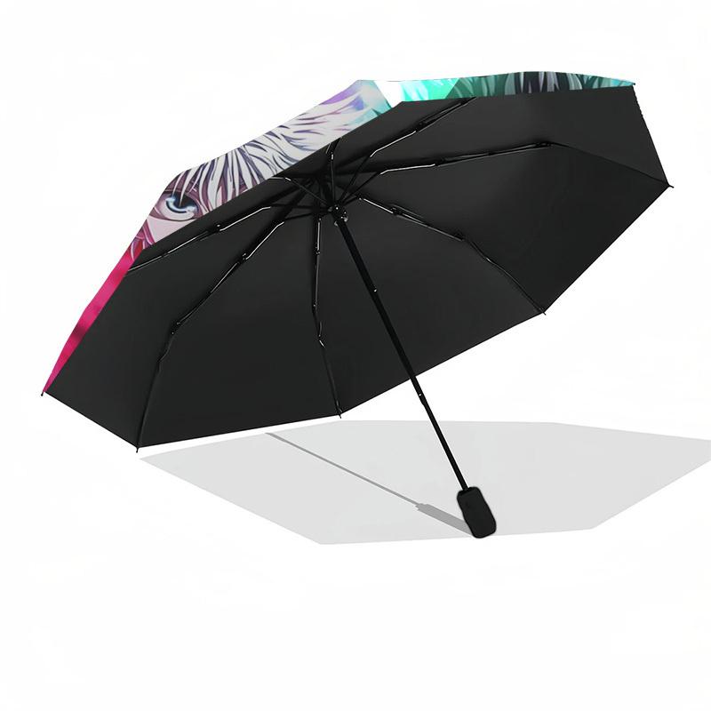 1pc Hunter x Hunter Killua & Gon Anime Character Automatic Folding Umbrella Portable 3-Fold Design with Iron Frame Outdoor for Fans, Travelers, Daily