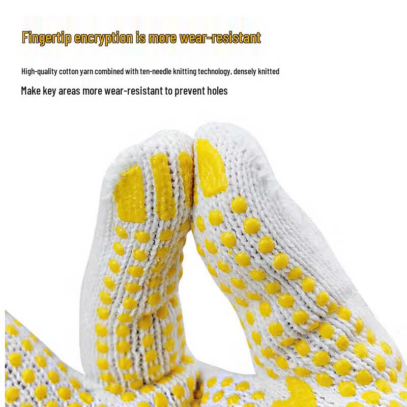 Miling Dotted Grip Cotton Work Gloves