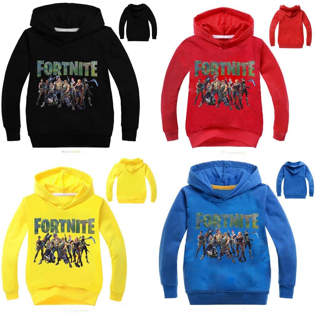 Fortnite Kids Hoodie Boys Girls Jumper Sweatshirt Pullover Jumpsuit With Comfortable Cotton Blend Fabric