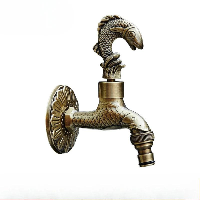 Antique  Faucet Copper Outdoor Garden Taps for Washing Machine Luxury Toilet Mop Faucet