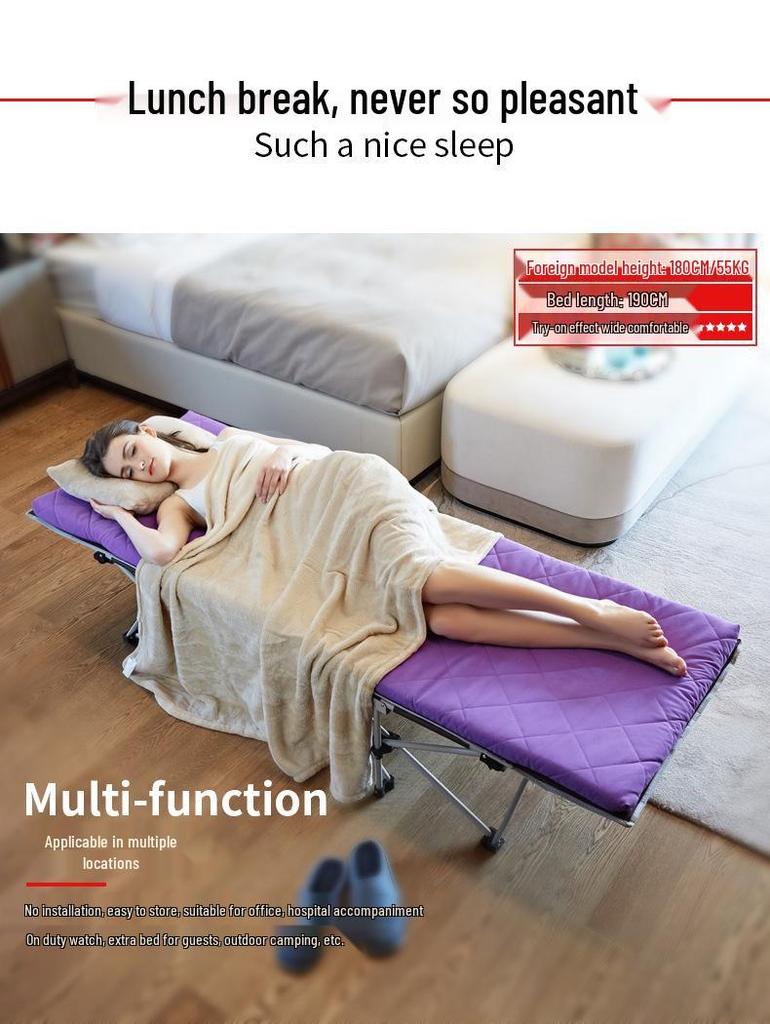 Ruishida Portable Folding Nap Bed, Oxford Cloth, Military-Style for Office or Outdoor Use