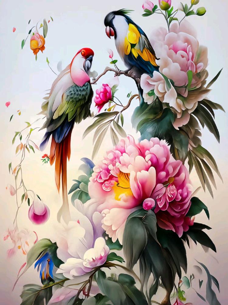 Full Square/Round Drill Diamond 5D DIY Diamond Painting Flower Bird Animal Embroidery Mosaic Cross Stitch Kit Home Decor Gift