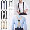 Heavy Duty Work Suspenders 3.8cm Wide Anti-slip Suspenders Simple Adjustable Suspenders  Work Use