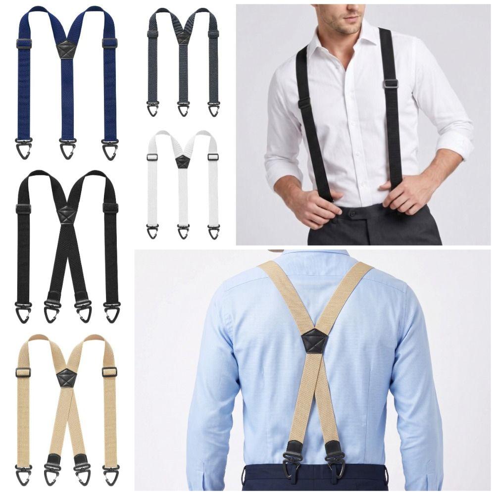 Heavy Duty Work Suspenders 3.8cm Wide Anti-slip Suspenders Simple Adjustable Suspenders Work Use