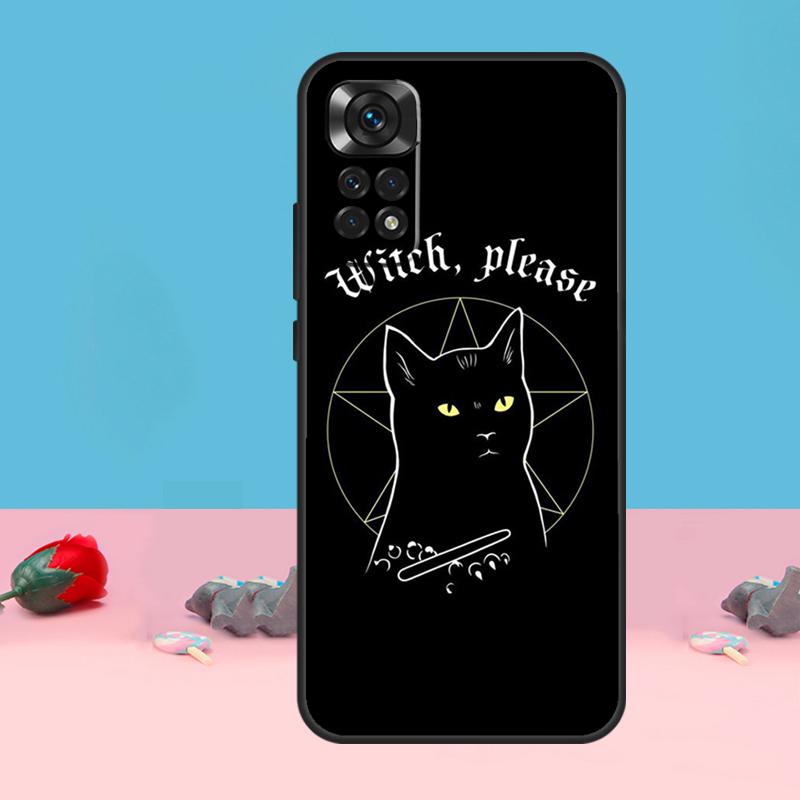 Witch Cat Cover For Xiaomi Redmi Note 13 10 11 12 14 Pro 11S 12S Case For Redmi 15 12C 13C 14C 10C 15C