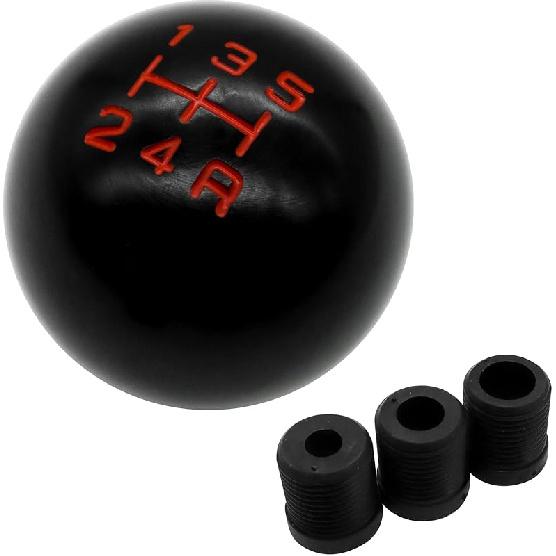 HiSport Luminous Shifter Knob Glow Light Round Ball Shift Knob Universal 5 6 Speed With 3 Adapters For Manual Car M 8 * 1.25, M 10 * 1.25, M 10 *