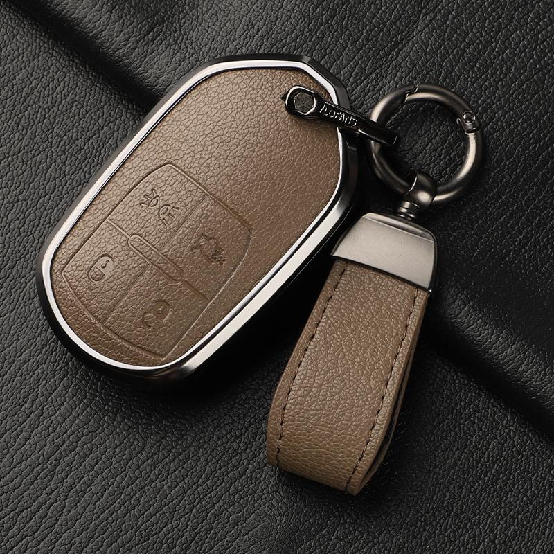 Custodia Cover Guscio Portachiavi Auto in Metallo e Pelle Fob Per Maserati Ghibli Levante Grancabrio Quattroporte Gt Granturism