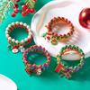 Weihnachten Bunte Perlen Mehr Element Anhänger Armbänder Für Frauen Weihnachtsmann Schneeflocke Baum Elch Armband Party Schmuck