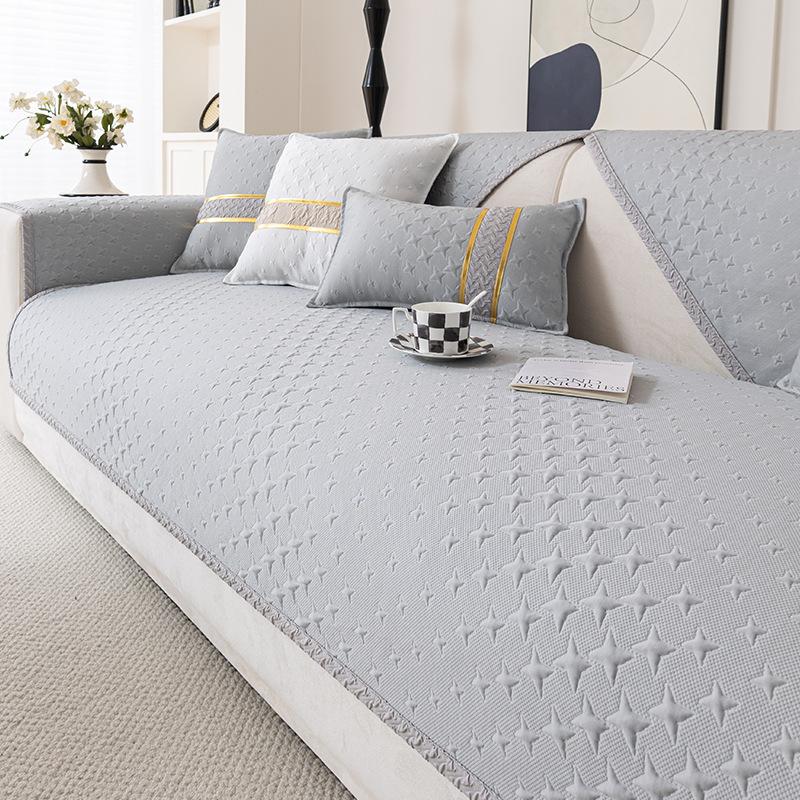 Modern Simple Ice Silk Sofa Cushion Summer  New Non-Slip Ice Silk Mat Seat Cushion Sofa Cover Cloth Blanket