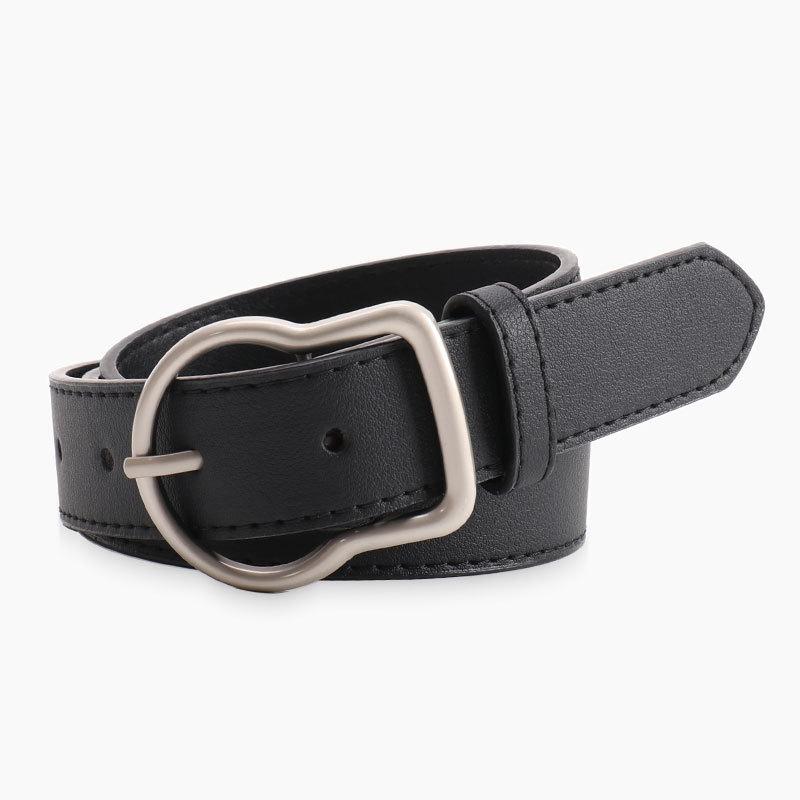 New Korean-style Fashionable Alloy Buckle Women's Belt, Versatile Jeans, Decorative Strap, Smooth and High-end Waist Belt for Women