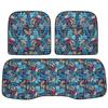 Summer Ice Silk Cool Car Seat Cushion, Lightning Pattern, Buckwheat Hull - Single or Three-Piece Office Chair Set