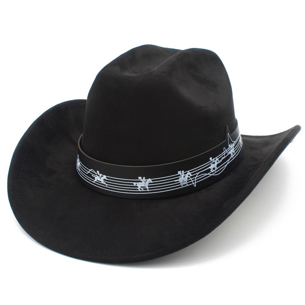 Fashion Music Festival Elements Suede One-word Cowboy Hat Multi-color Optional Male and Female Couples Festival Performance Hat