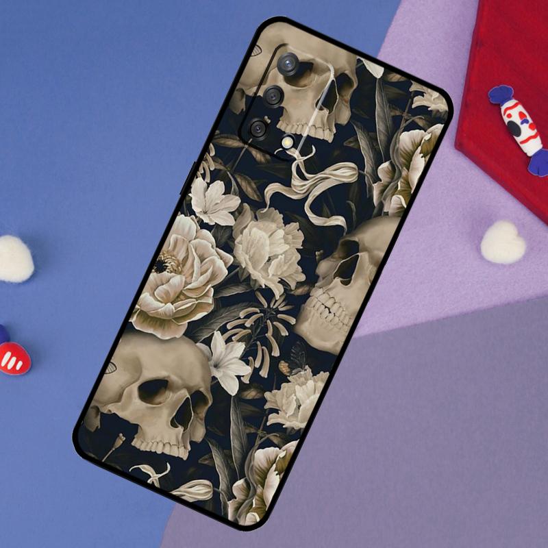 Gotische Bloemen Schedel Hoesje Voor Oppo A78 A18 A38 A74 A94 A54 A58 A98 A80 A60 A40 A96 A76 A16 A15 A17 A57 A5 A6 Pro