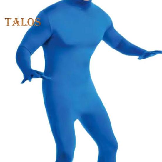 Stage Performance Jumpsuit with Zipper Closure Full Outfit Halloween Carnival Cosplay Custome Skin Tight Jumpsuit Role-Playing Photography Studio