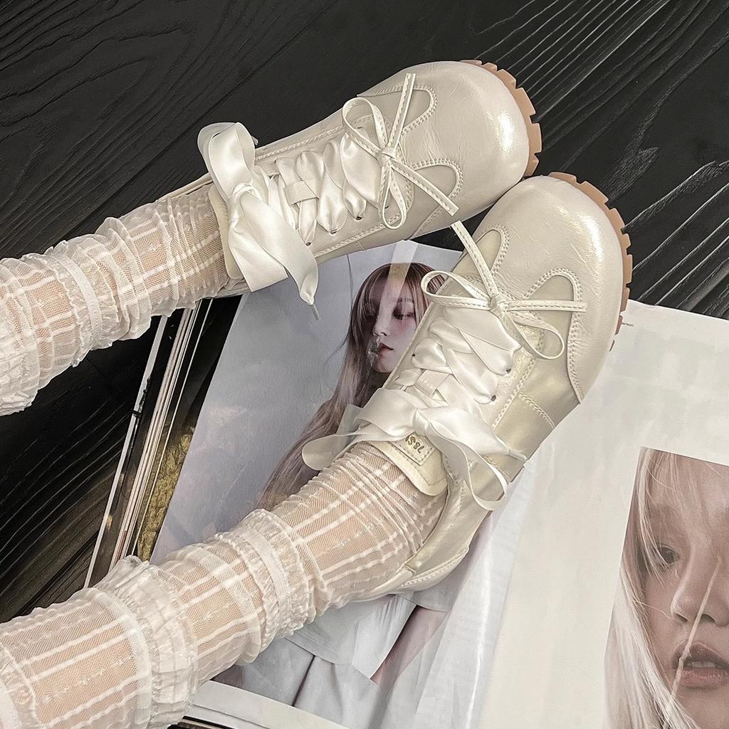 Mint Mambo Ballet Shoes~ 2025 Spring and Autumn New Sports Leisure Breathable Forrest Gump Training Little White Shoes Women