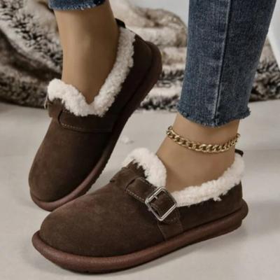 Pelz eine warme dicken sohlen baumwolle schuhe weibliche winter plus fleece dicker neue slip-on schuhe