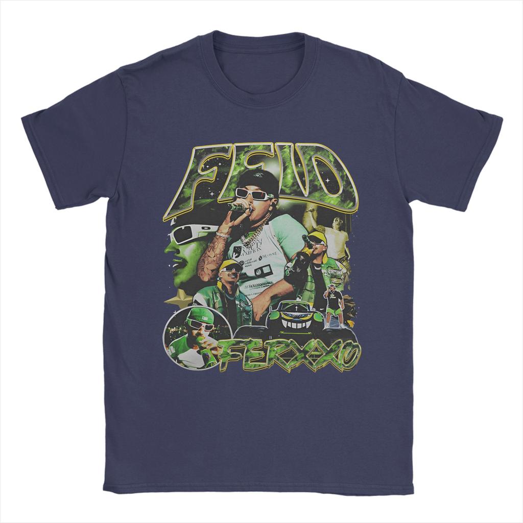 Unisex Womens T Shirt Colombian Singer Feid Ferxxo Green TShirts Hipster Beach Tee Shirt Vintage Cotton Clothes Gift Idea
