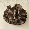 Übergroße mehrlagige Rüschen-Scrunchies Tuschmalerei-Stil Haargummi Vintage voluminöse Haarseil Großer Organza-Pferdeschwanzhalter