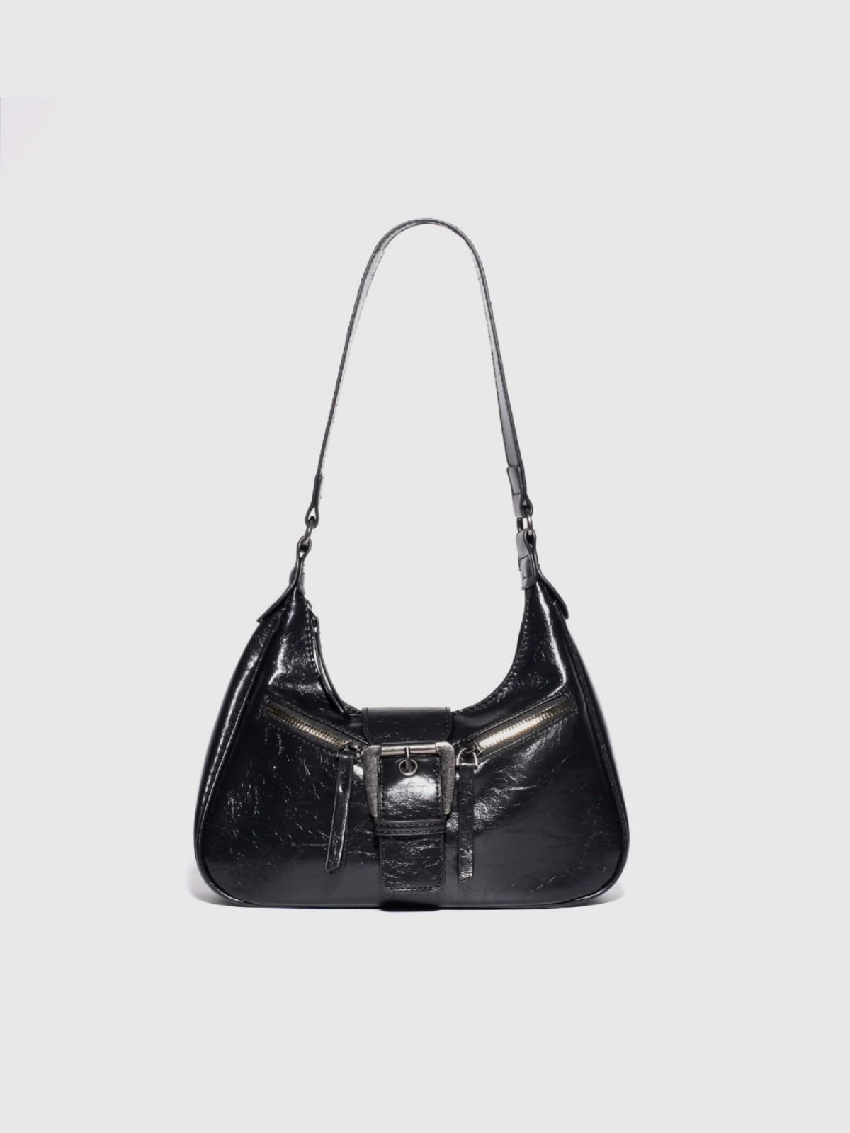 

Maillard 2025 Retro Crescent Motorcycle Women s Crossbody & Shoulder Bag 27CM x 8CM x 21CM чорний