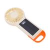 Portable Handheld Fan Solar Powered USB Rechargeable Mini Quiet Hand Fan with LED Light Digital Display for Outdoor