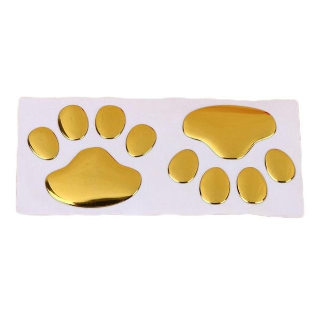 Car Sticker 3D Stereo PVC Car Scratch Sticker - Waterproof Cat Paw/Dog Paw Print Creative Side Door Body Stickers